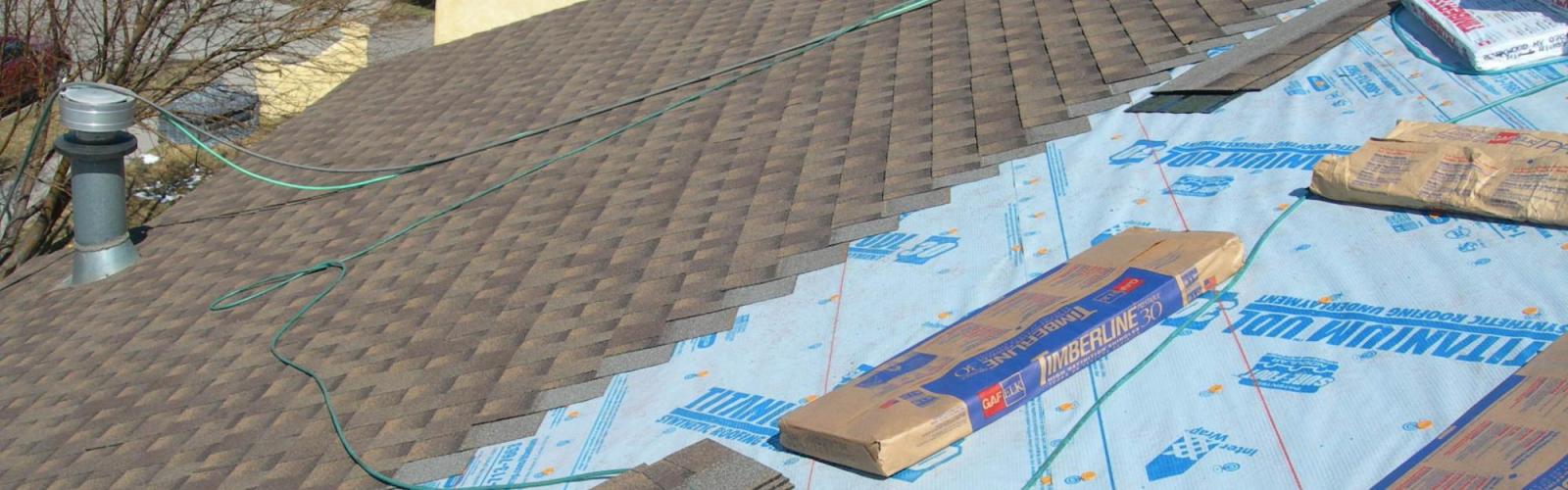 Bozeman MT re-roof dried in titanium underlyament Harmon Enterprises Constuction Inc