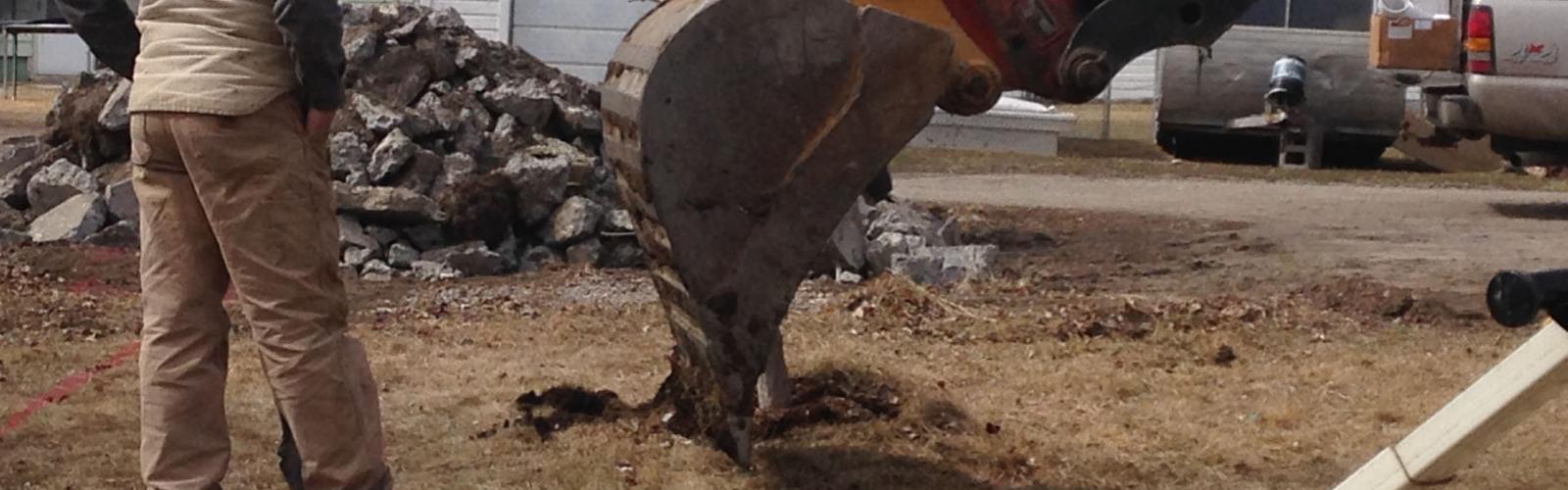 breaking ground