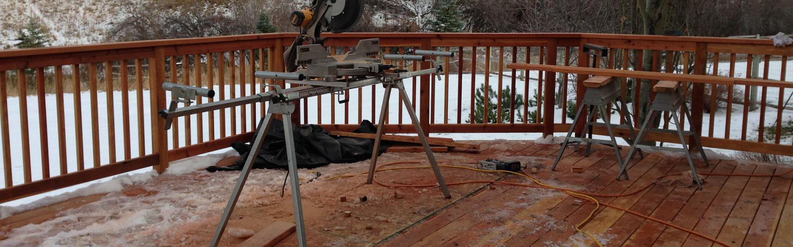new redwood deck rail